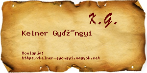 Kelner Gyöngyi névjegykártya