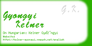 gyongyi kelner business card